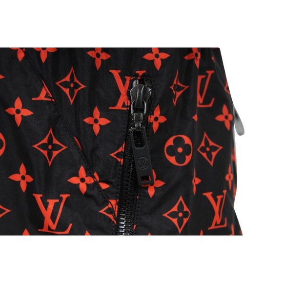 Louis Vuitton Women Jogging Pants 40 Black Red Monogram Technical Cotton Joggers - Picture 9 of 16